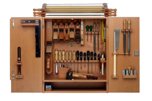 Tool Cabinet Mdf Veneered With Brackets For 54 Pcs Tool Kit