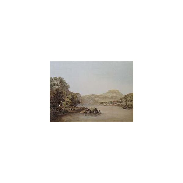 Hammer, Christian Gottlob, Elbe mit Lilienstein