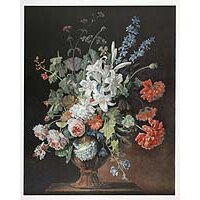 Huysum, Justus van, Stillleben mit Lilien, Mohn und Rosen