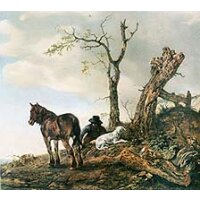 Wouwerman, Philips, Landschaft mit Staffage