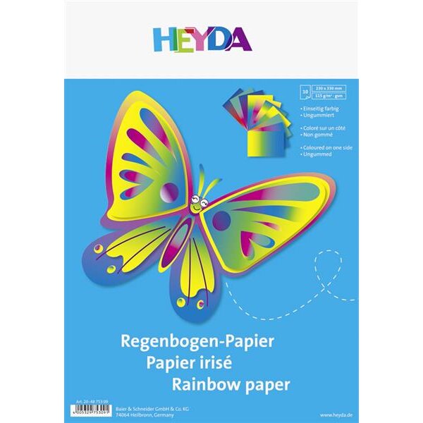 Regenbogenpapier 22,5x32,5cm 25 Bg.