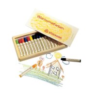wax crayons wooden box 16 p.