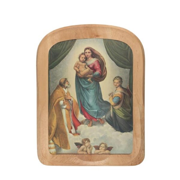 Hand carved wooden frame for "Sistine Madonna" version 2