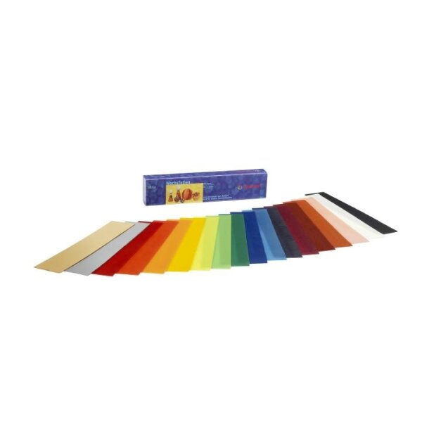 decorating wax 20x4 cm, 18 p.assortment