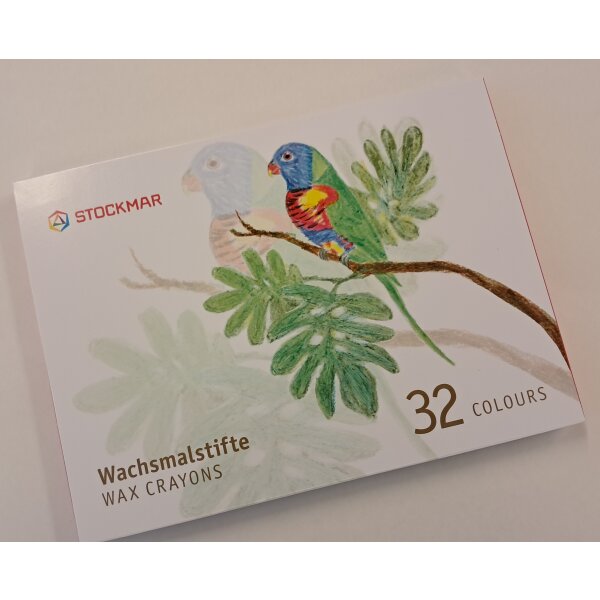 WACHSMALSTIFTE Kartonetui 32 Farben